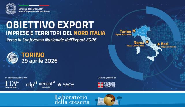 OBIETTIVO EXPORT - Torino, 29 aprile 2026